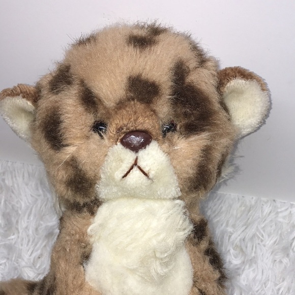 Vintage 1982 Gund Tamba Leopard Cheetah Kitten Cat Plush Stuffed Spots 9” Tall - Picture 2 of 9